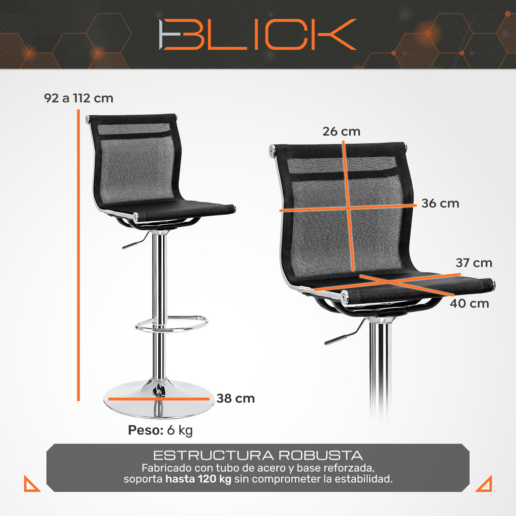 Set De 2 Bancos Altos Maya Barra Oficina